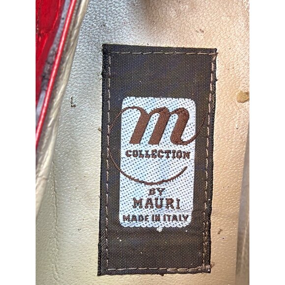 Mauri M Collection Red Genuine Alligator Leather Dress Shoes Italy Size 8.5 M main image 5